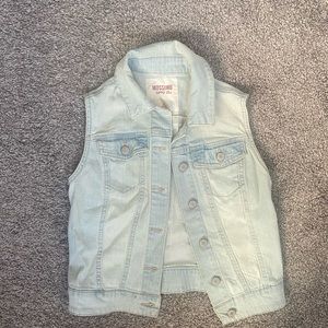 Light wash jean vest